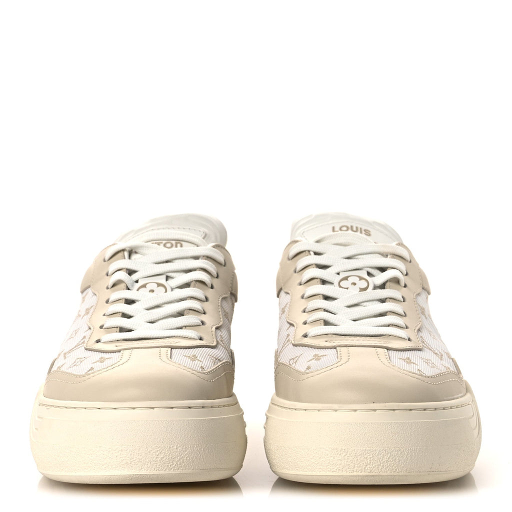 Canvas Calfskin Monogram LV Groovy Platform Sneakers 39 Beige £¨ Direct shipment via from wholesalehk.shop