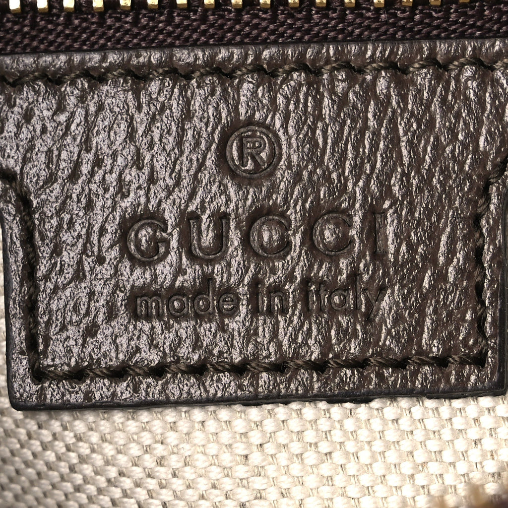 GG Supreme Monogram Textured Calfskin Web Super Mini Ophidia Shoulder Bag Beige Ebony New Acero wholesalehk.shop