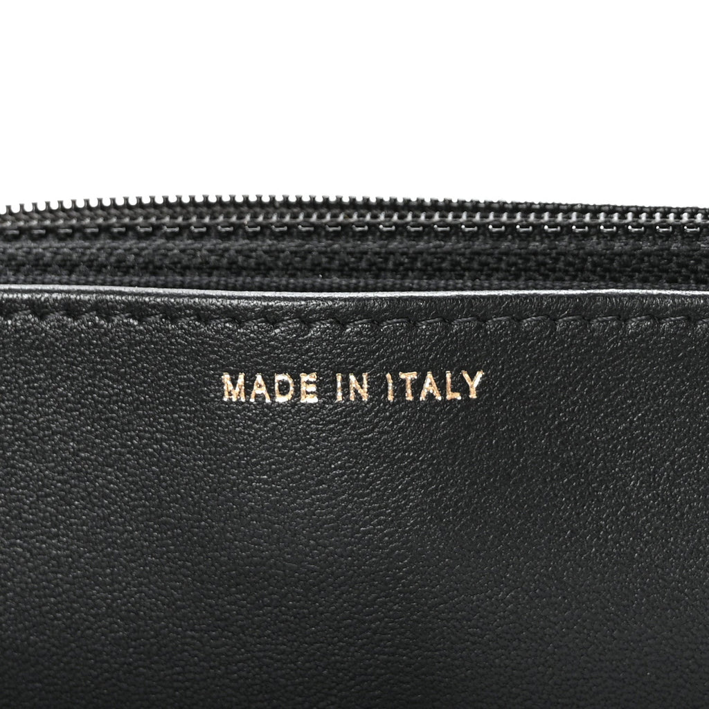 Lambskin Quilted Trendy CC Wallet On Chain WOC Black wholesalehk.shop