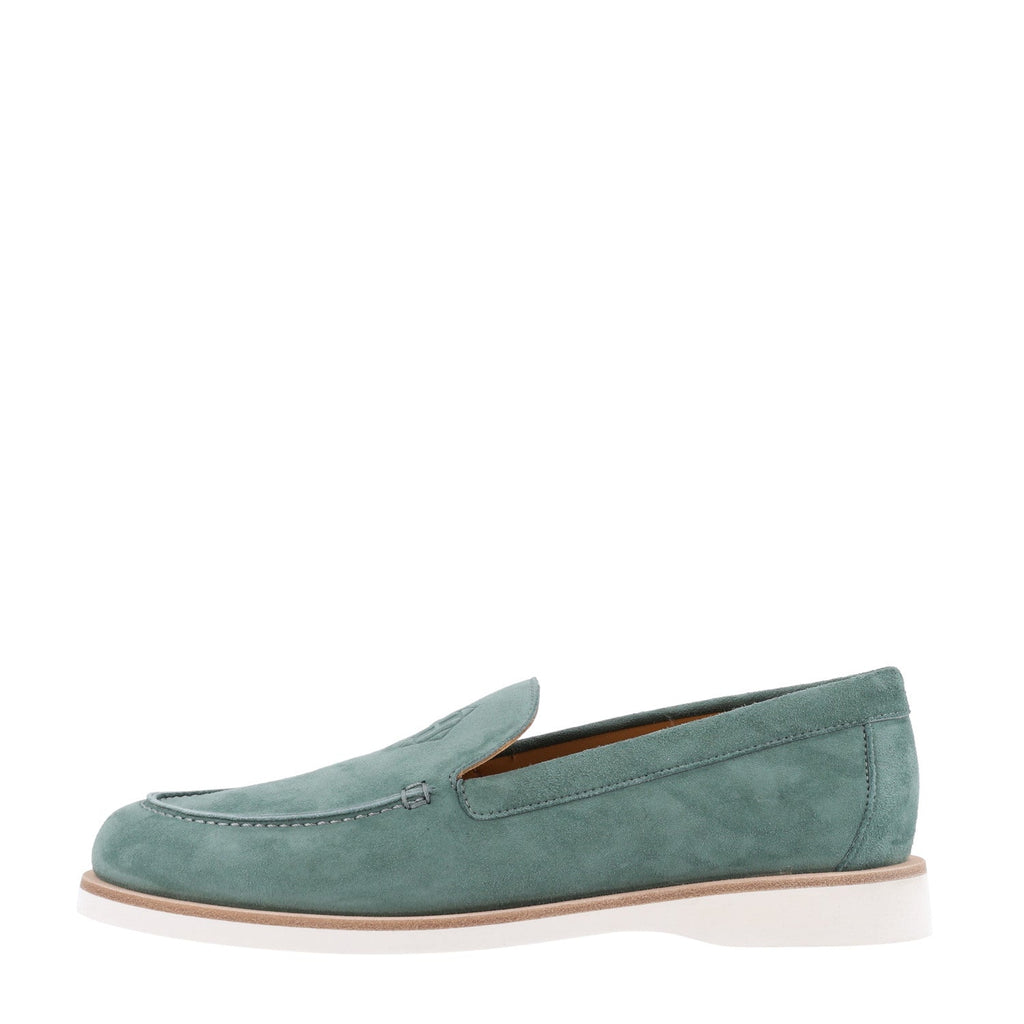 Suede Calfskin Womens Low Loafers 38 Vert Cedre wholesalehk.shop
