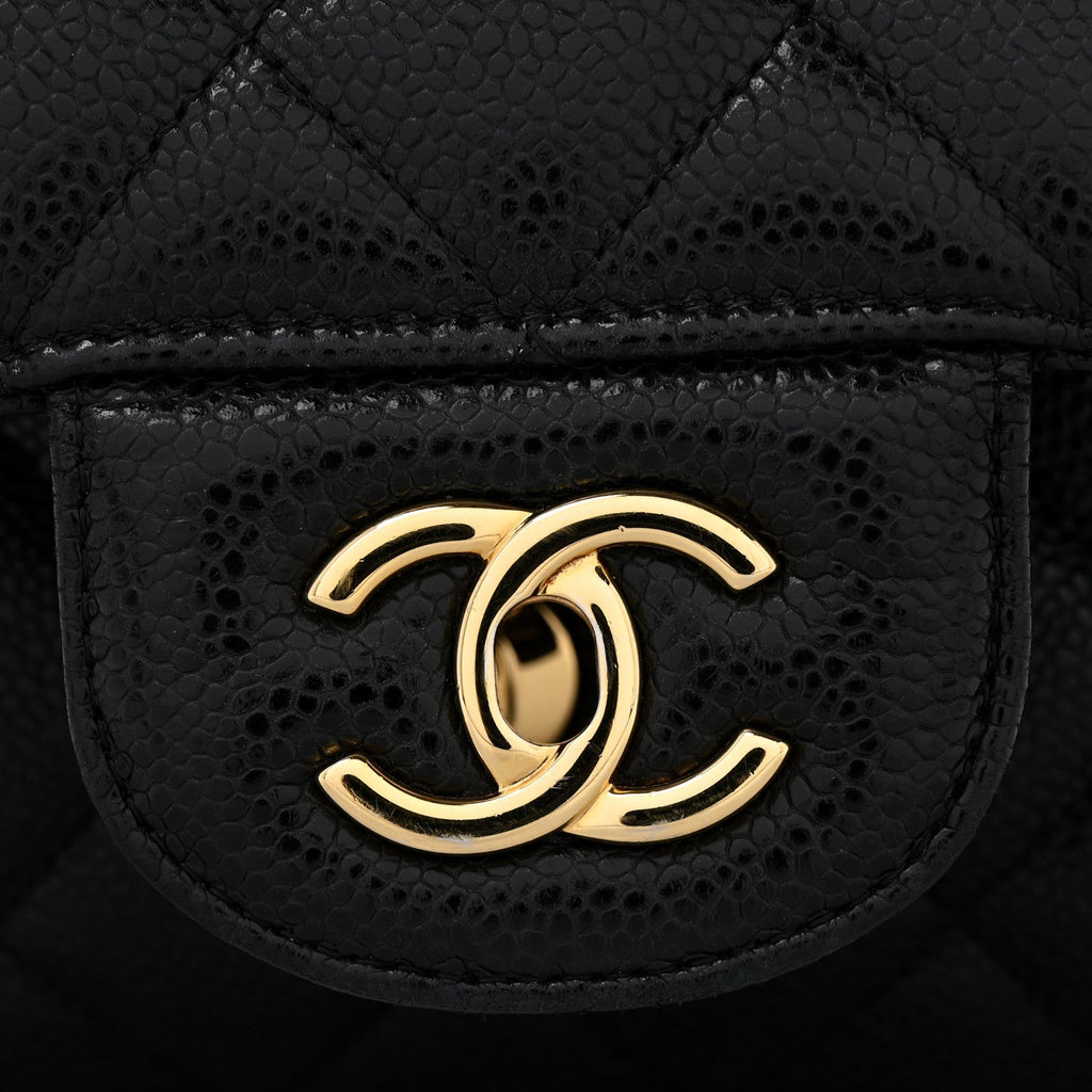 Caviar Quilted Jumbo Double Flap Black wholesalehk.shop