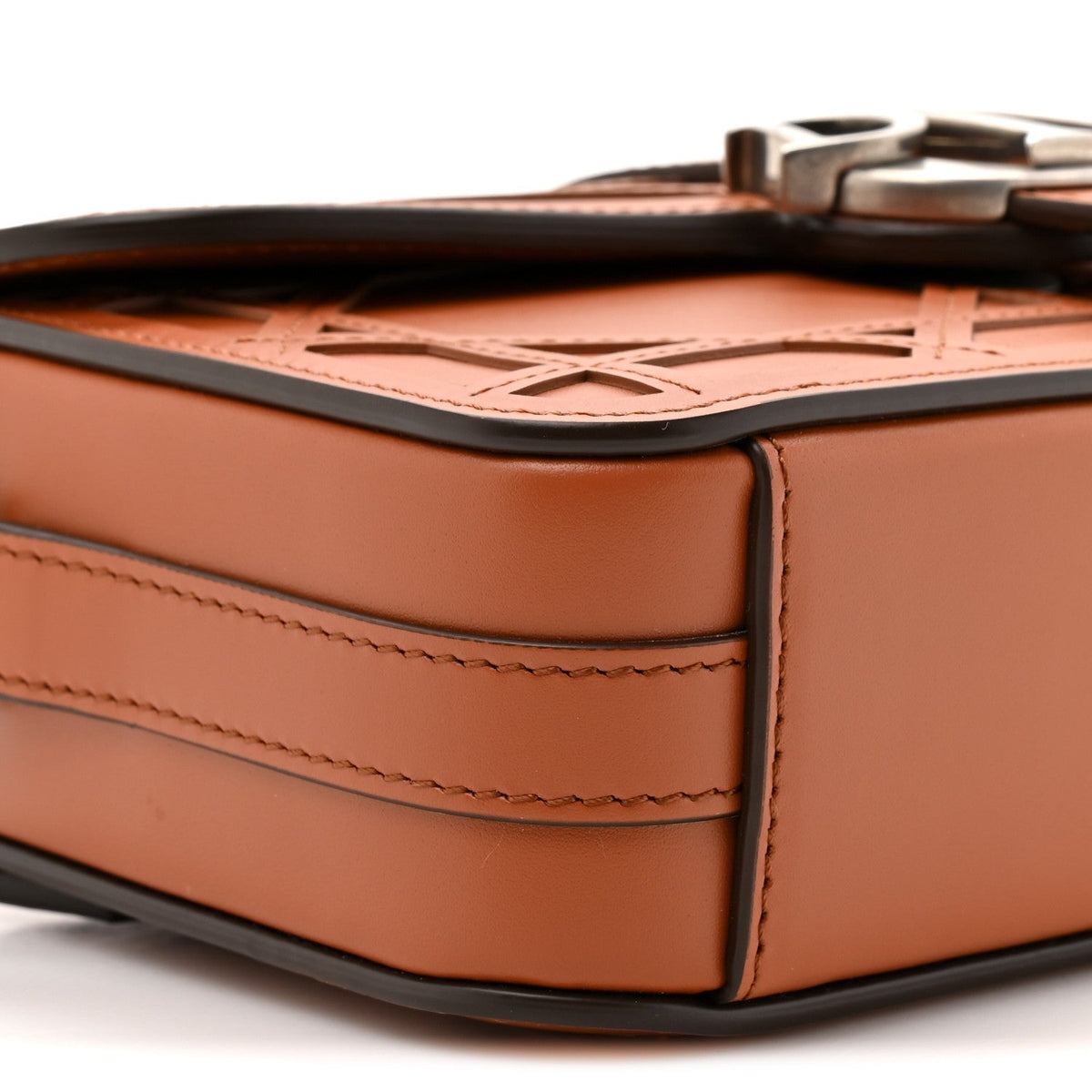 Calfskin Cosmo Laser Cut Cannage Mini Dior Charm Bag Cognac wholesalehk.shop
