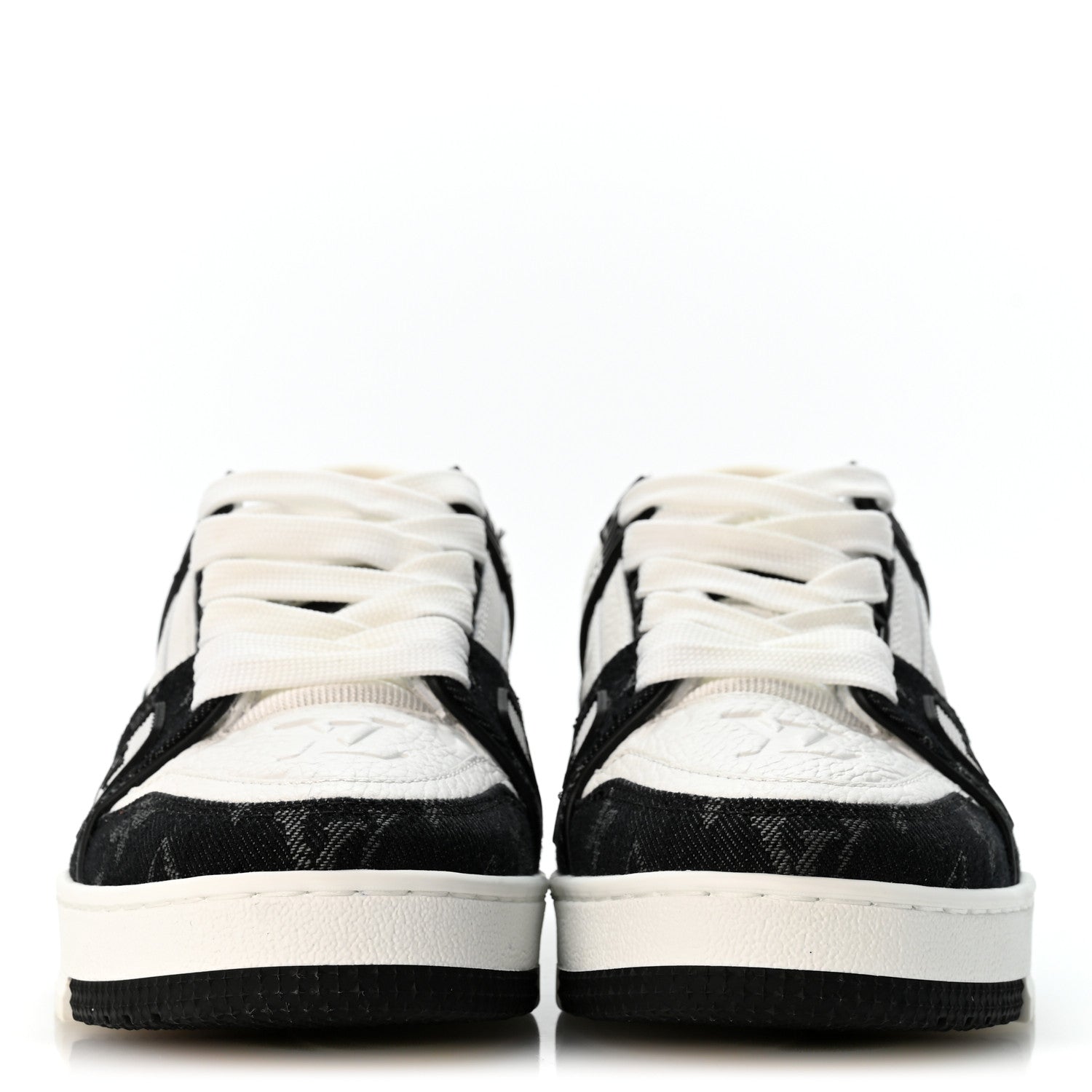 Calfskin Embossed Monogram Denim Womens LV Trainer Sneakers 35 Black £¨ Direct shipment via from wholesalehk.shop