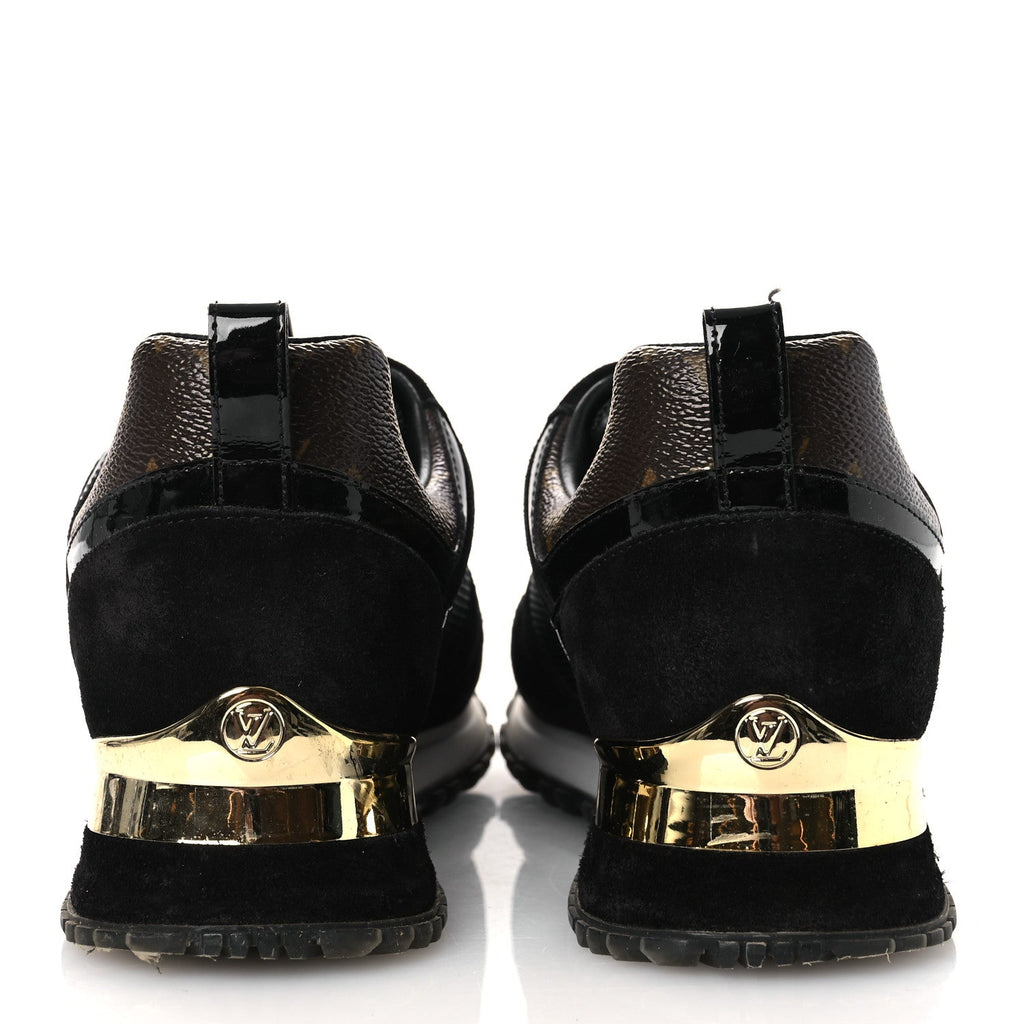 Suede Monogram Run Away Sneakers 36.5 Black £¨ Direct shipment via from wholesalehk.shop