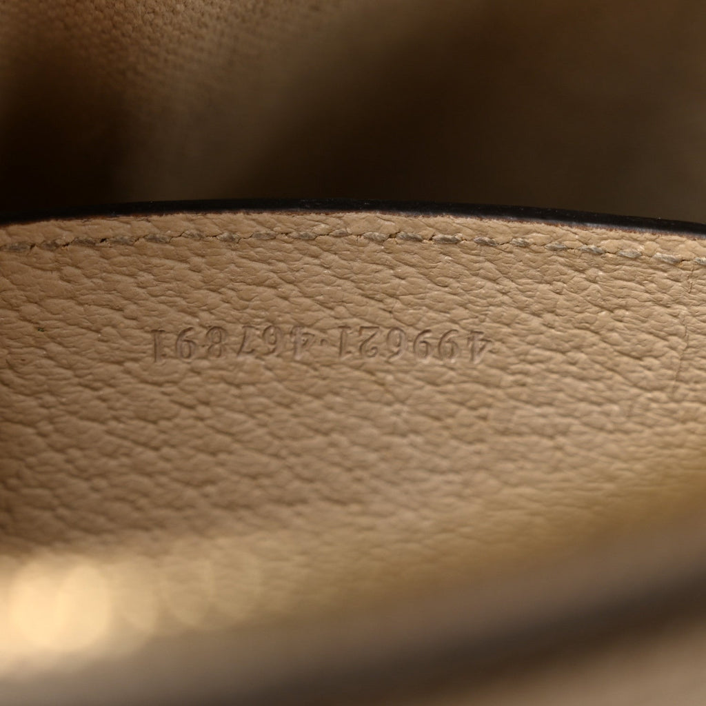 GG Supreme Monogram Textured Dollar Calfskin Web Small Ophidia Dome Shoulder Beige Mystic White Oatmeal wholesalehk.shop