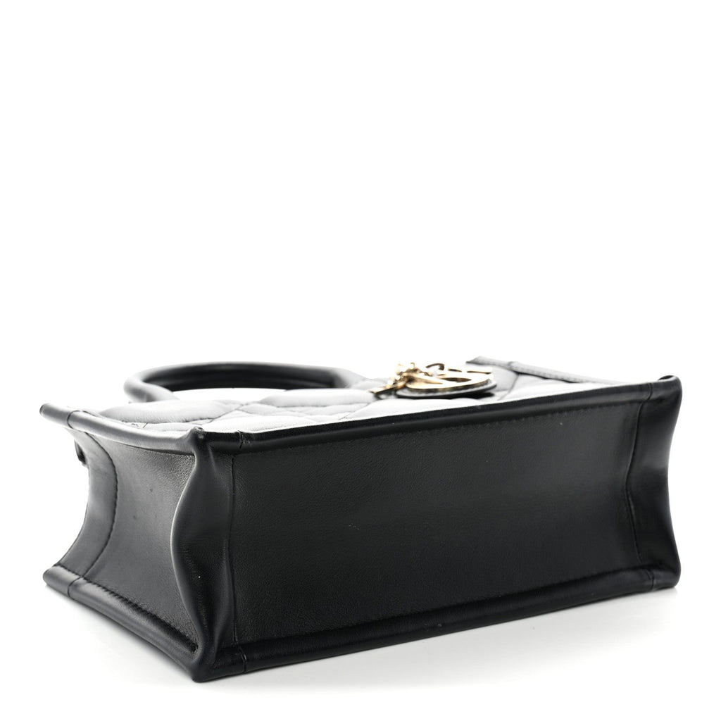Calfskin Macrocannage Mini Book Tote Black £¨ Direct shipment via from wholesalehk.shop