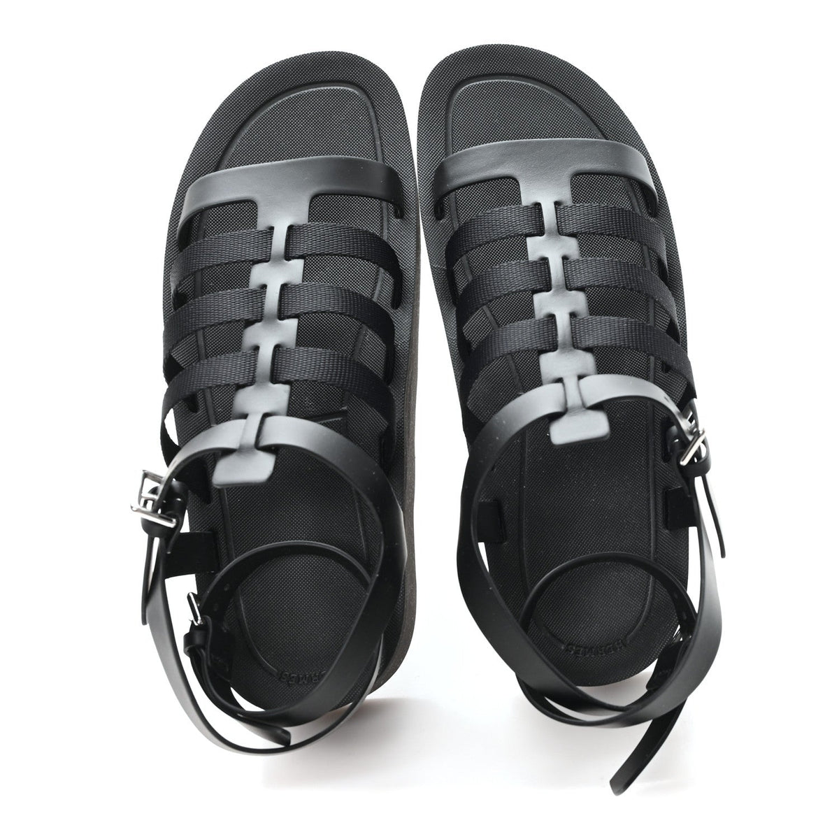 Calfskin Nylon Jupiter Sandals 40 Black wholesalehk.shop