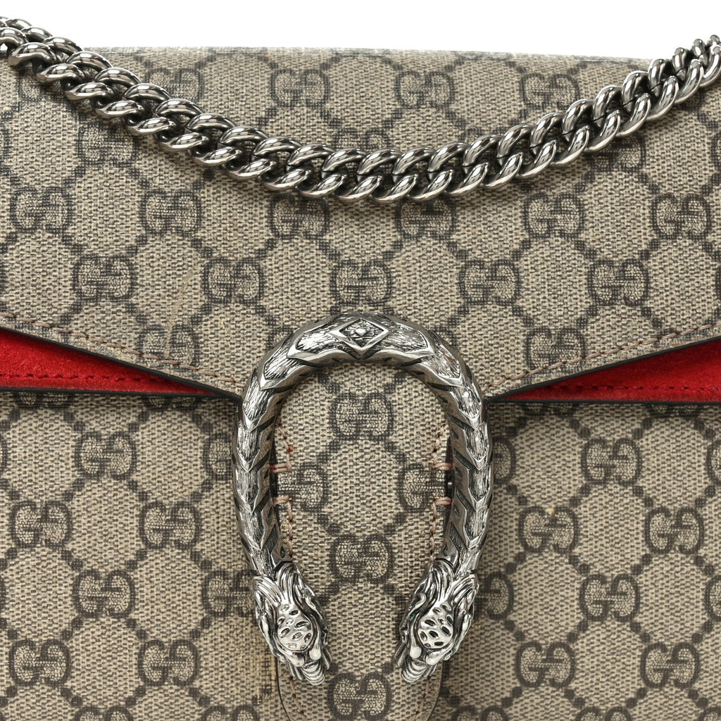 GG Supreme Monogram Small Dionysus Shoulder Bag Red wholesalehk.shop