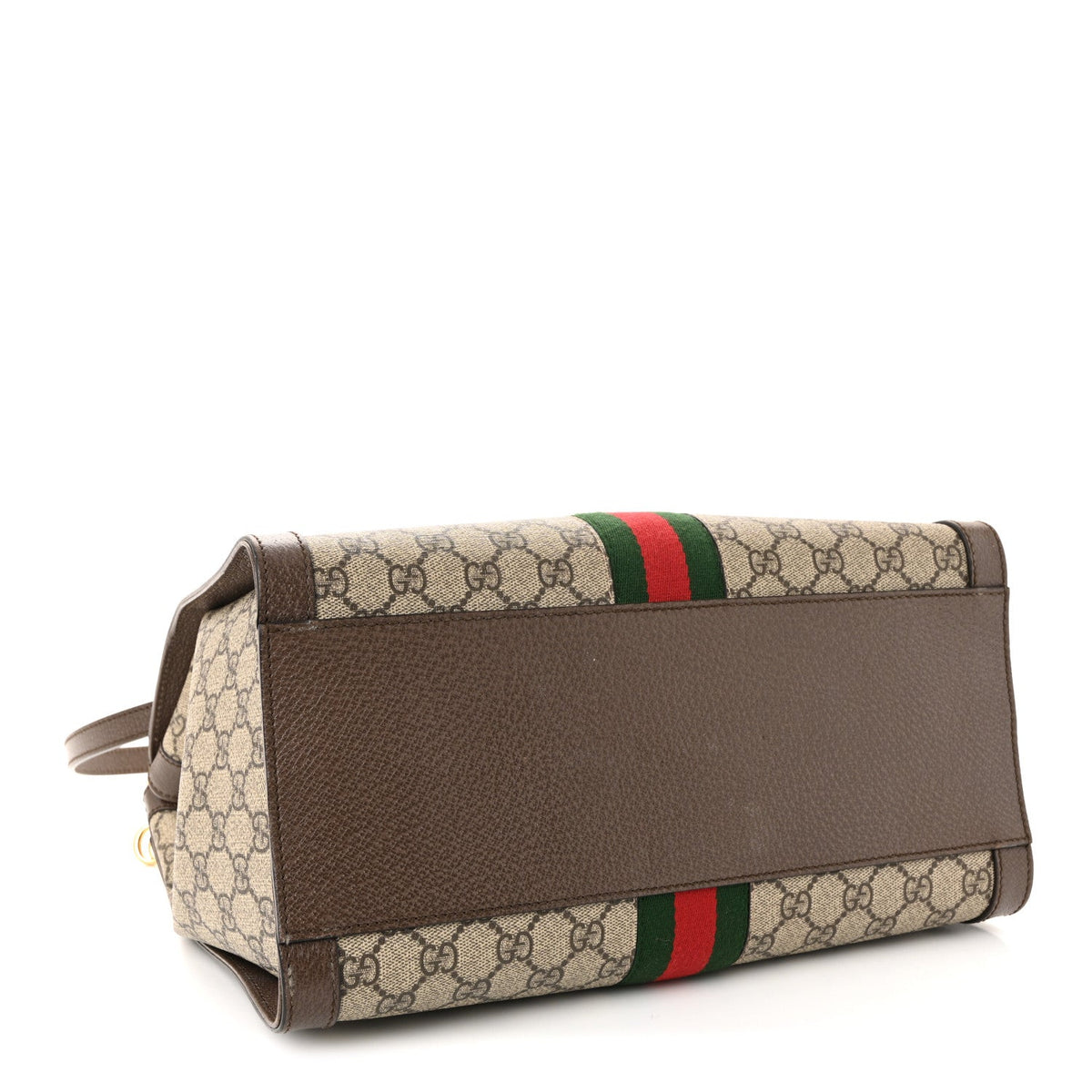 GG Supreme Monogram Web Medium Ophidia Tote Bag Brown wholesalehk.shop