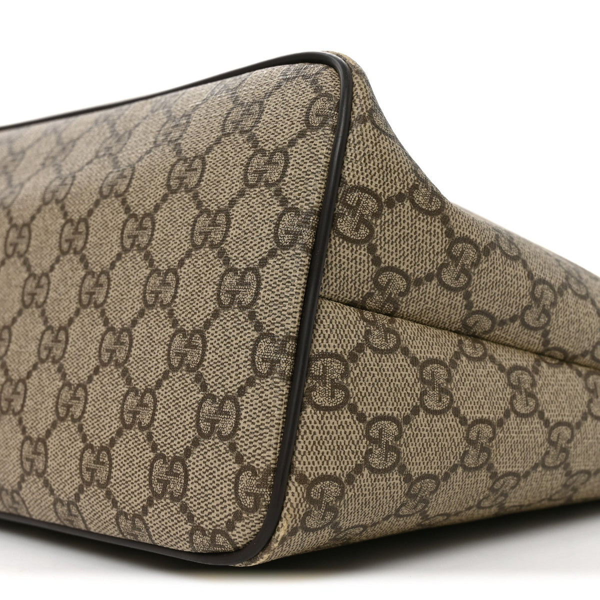 GG Supreme Monogram Medium Zippered Tote Dark Brown wholesalehk.shop