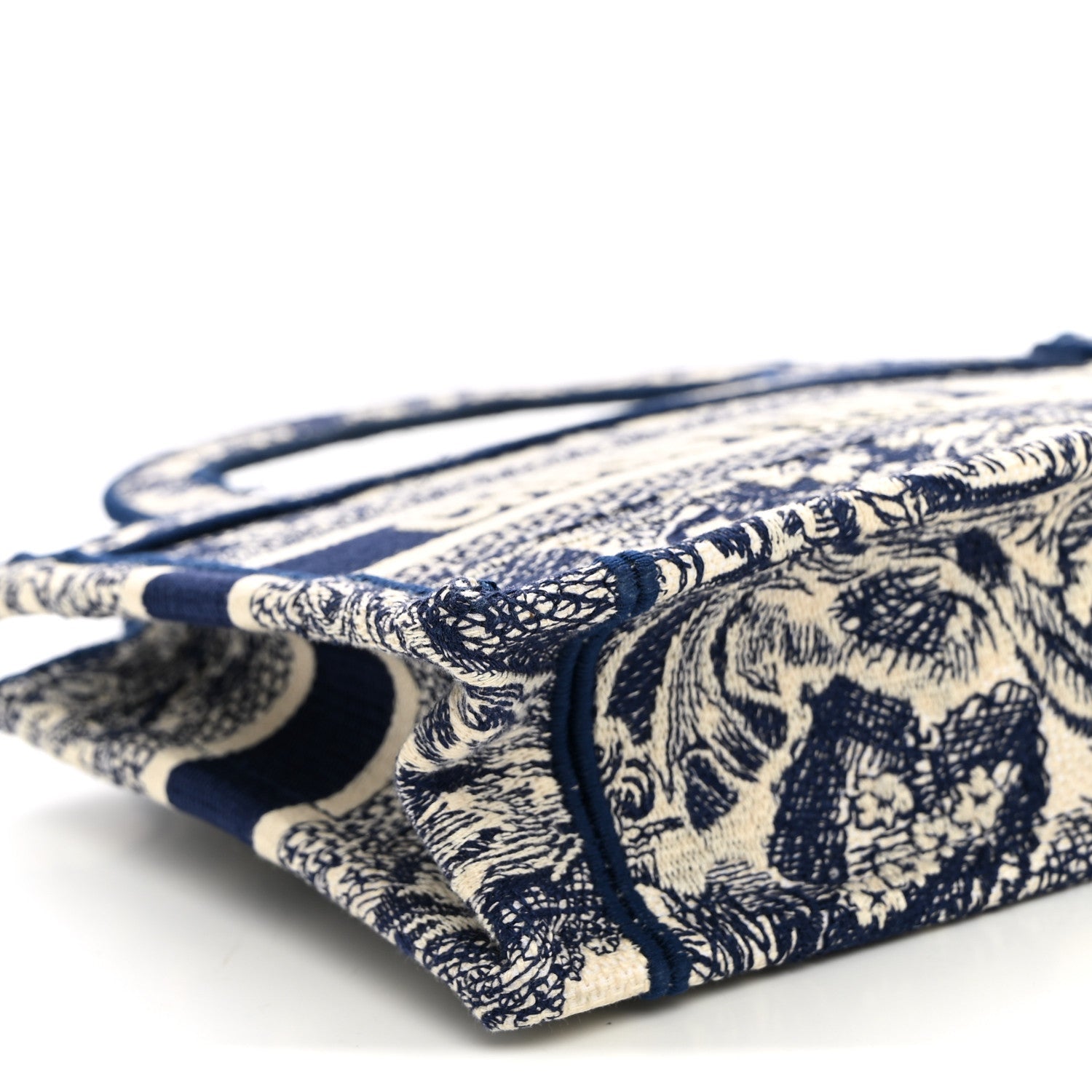 Canvas Embroidered Mini Toile De Jouy Book Tote Blue £¨ Direct shipment via from wholesalehk.shop