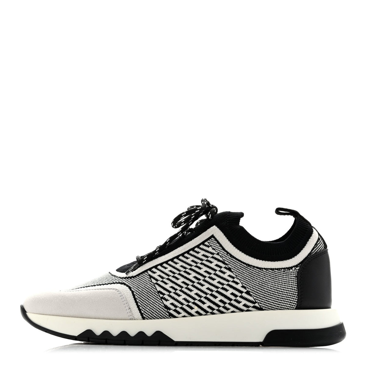 Knit Bi-Color Womens Addict Sneakers 37 Black White wholesalehk.shop
