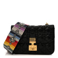 Lambskin Cannage Large Dioraddict Flap J’Adior Strap Black wholesalehk.shop
