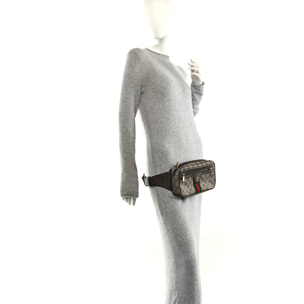 Soft GG Supreme Monogram Medium Ophidia Belt Bag Dark Brown wholesalehk.shop