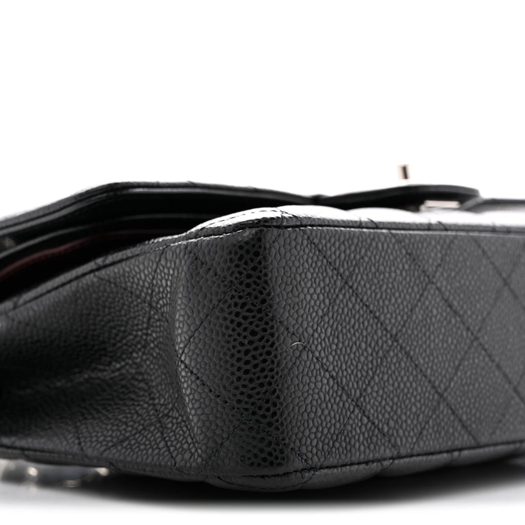 Caviar Quilted Medium Double Flap Black wholesalehk.shop