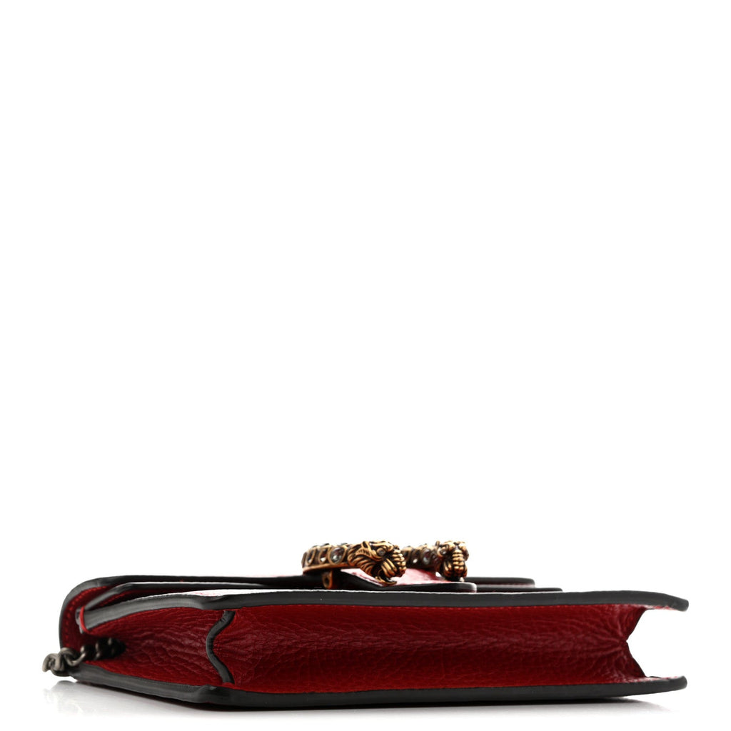 Calfskin Swarovski Crystal Super Mini Dionysus Shoulder Bag Hibiscus Red wholesalehk.shop