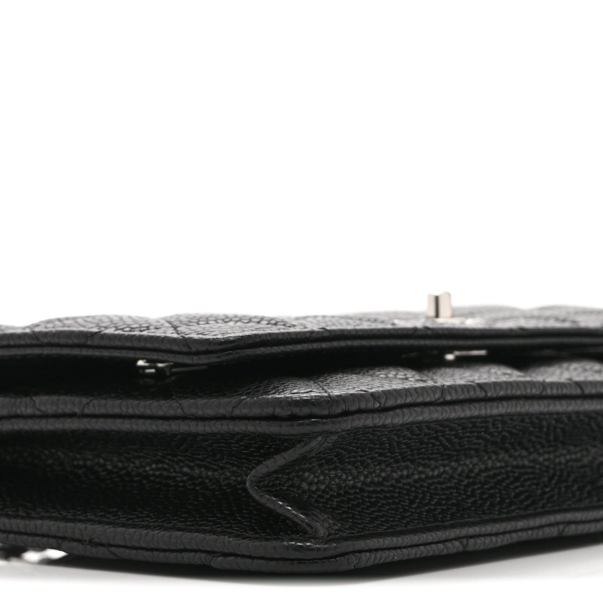 Caviar Quilted CC Turnlock Wallet On Chain WOC Black wholesalehk.shop