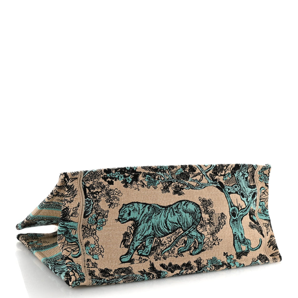 Raffia Embroidered Dioriviera Medium Book Tote Aquamarina £¨ Direct shipment via from wholesalehk.shop