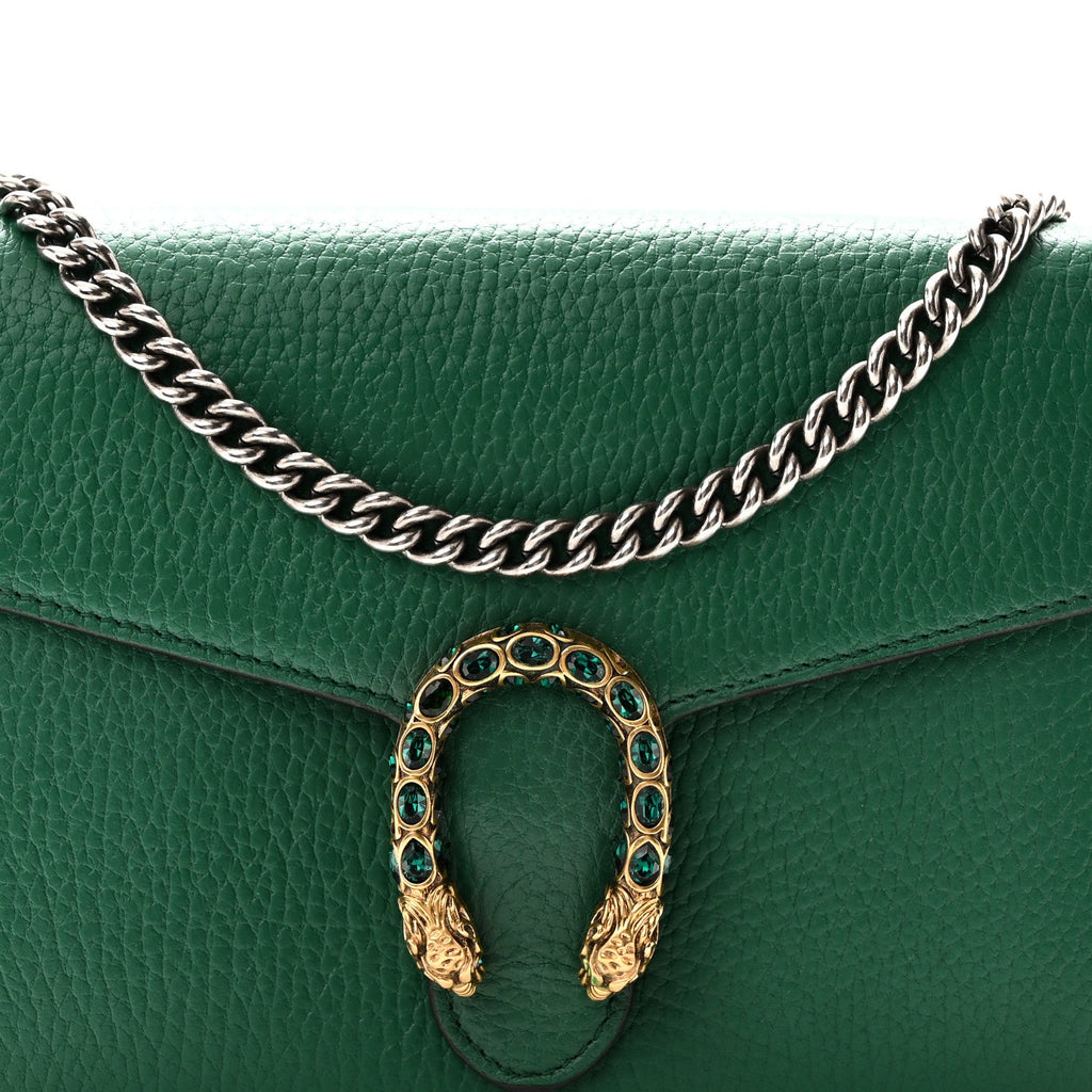 Calfskin Mini Dionysus Chain Wallet Emerald wholesalehk.shop
