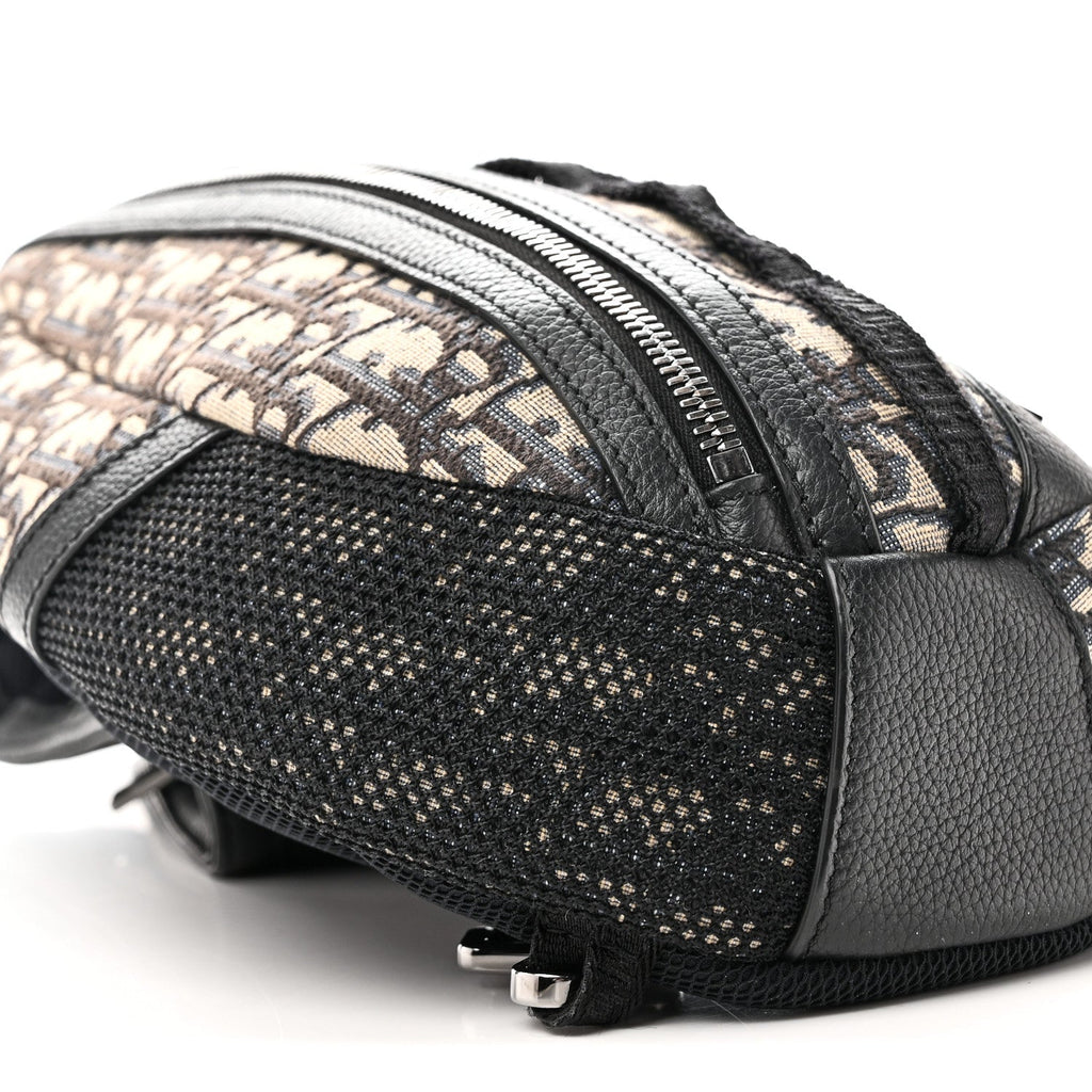 Grained Calfskin Oblique Scarab Sling Bag Blue Black wholesalehk.shop