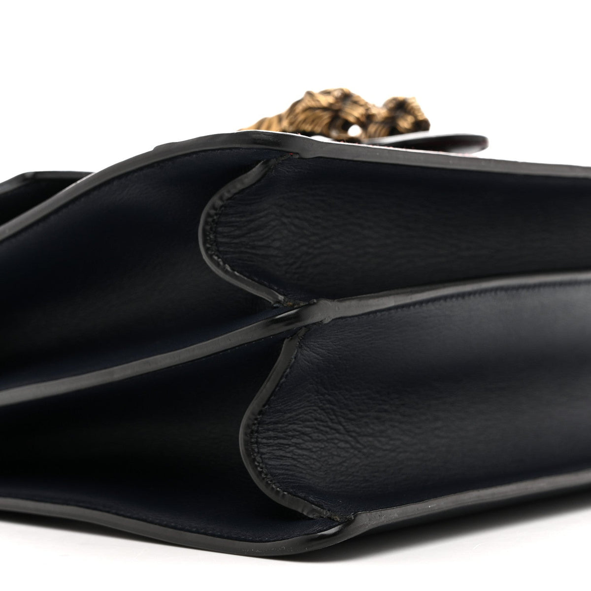 Moon Calfskin Web Medium Dionysus Bamboo Top Handle Bag Blue Emerald Hibiscus Red wholesalehk.shop
