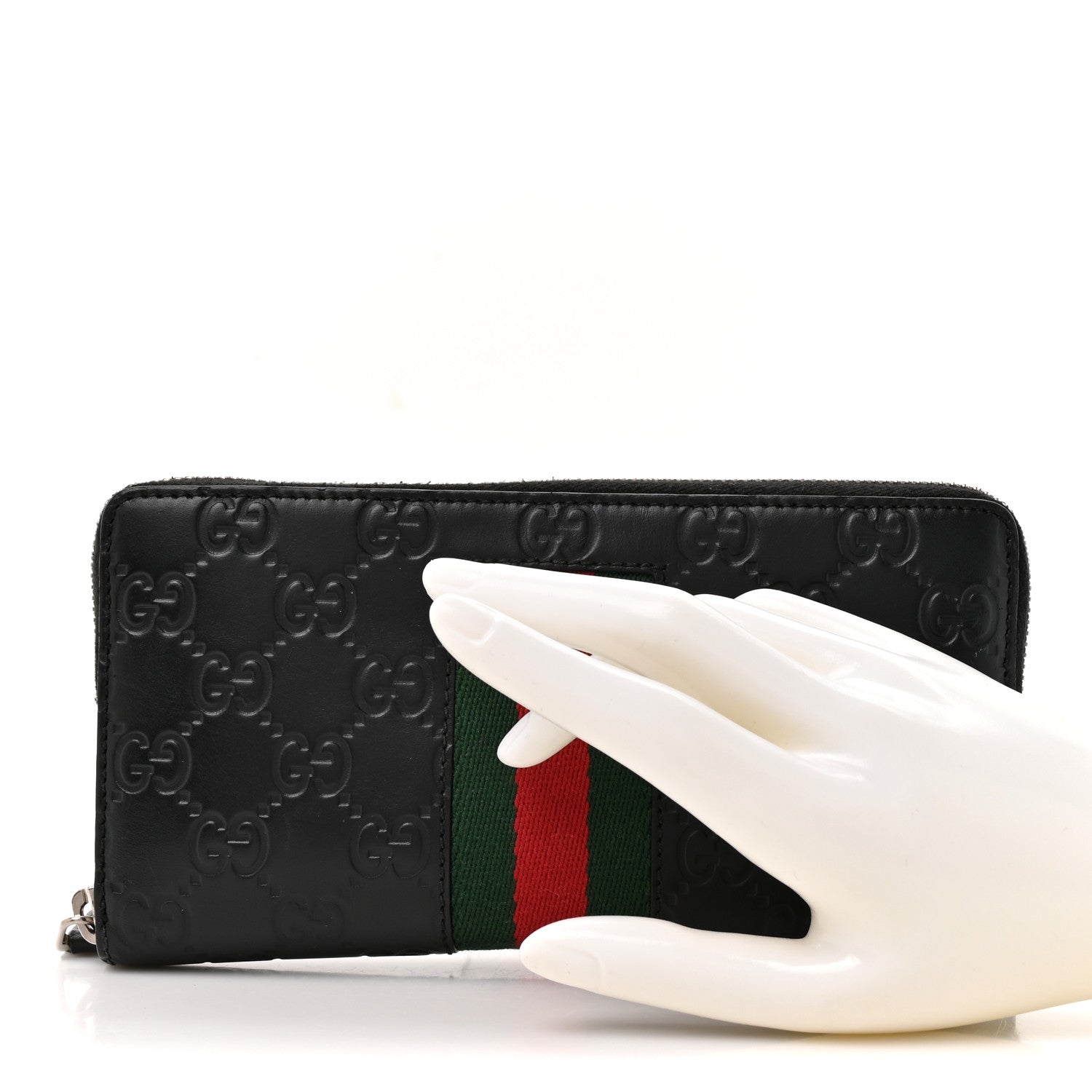 Guccissima Web Zip Around Wallet Black £¨ Direct shipment via from wholesalehk.shop