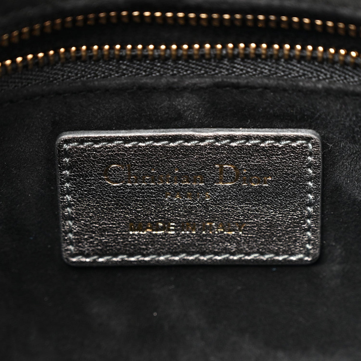 Metallic Lambskin Cannage Small My ABCDior Lady Dior Dark Silver wholesalehk.shop