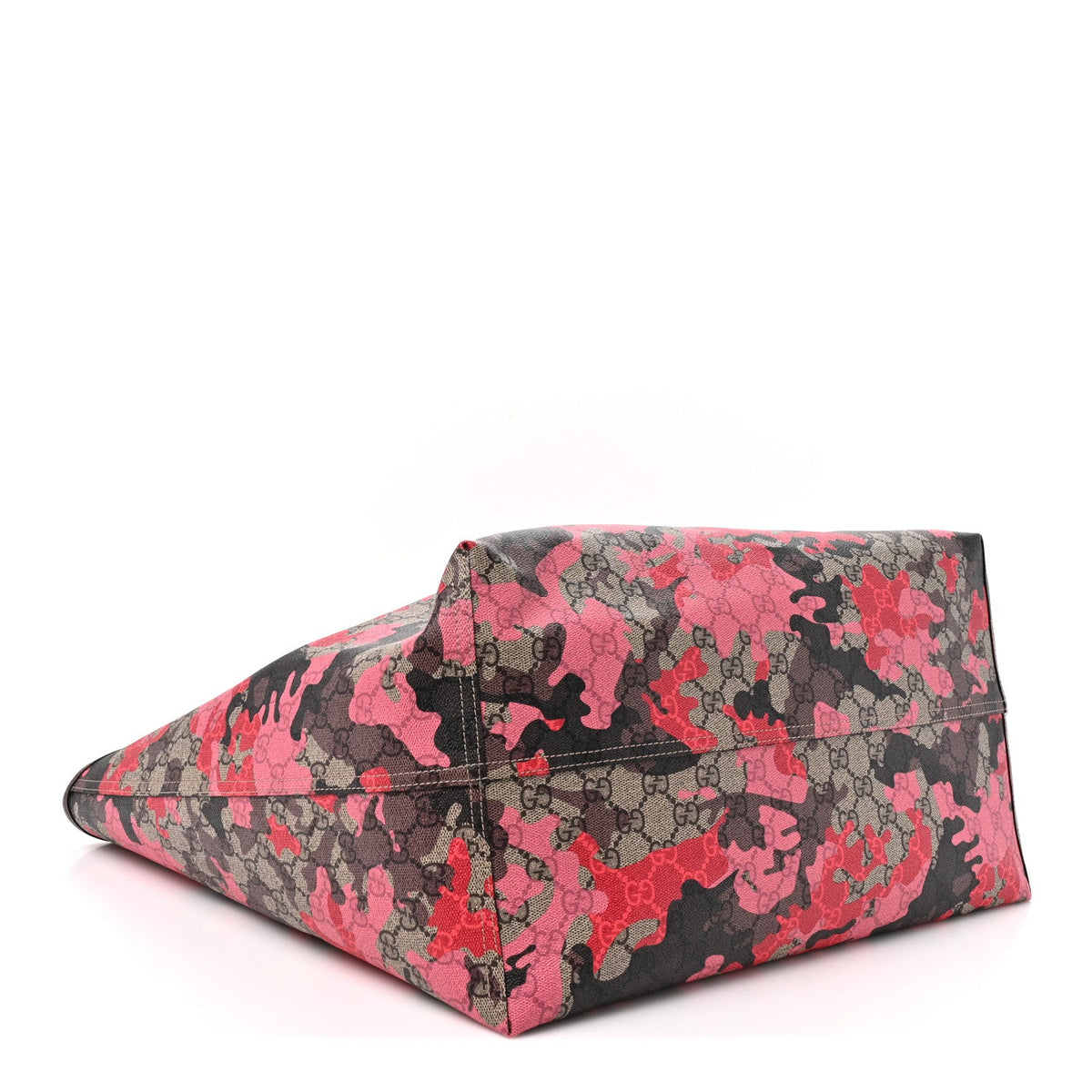 GG Supreme Monogram Camouflage Tote Pink Red wholesalehk.shop