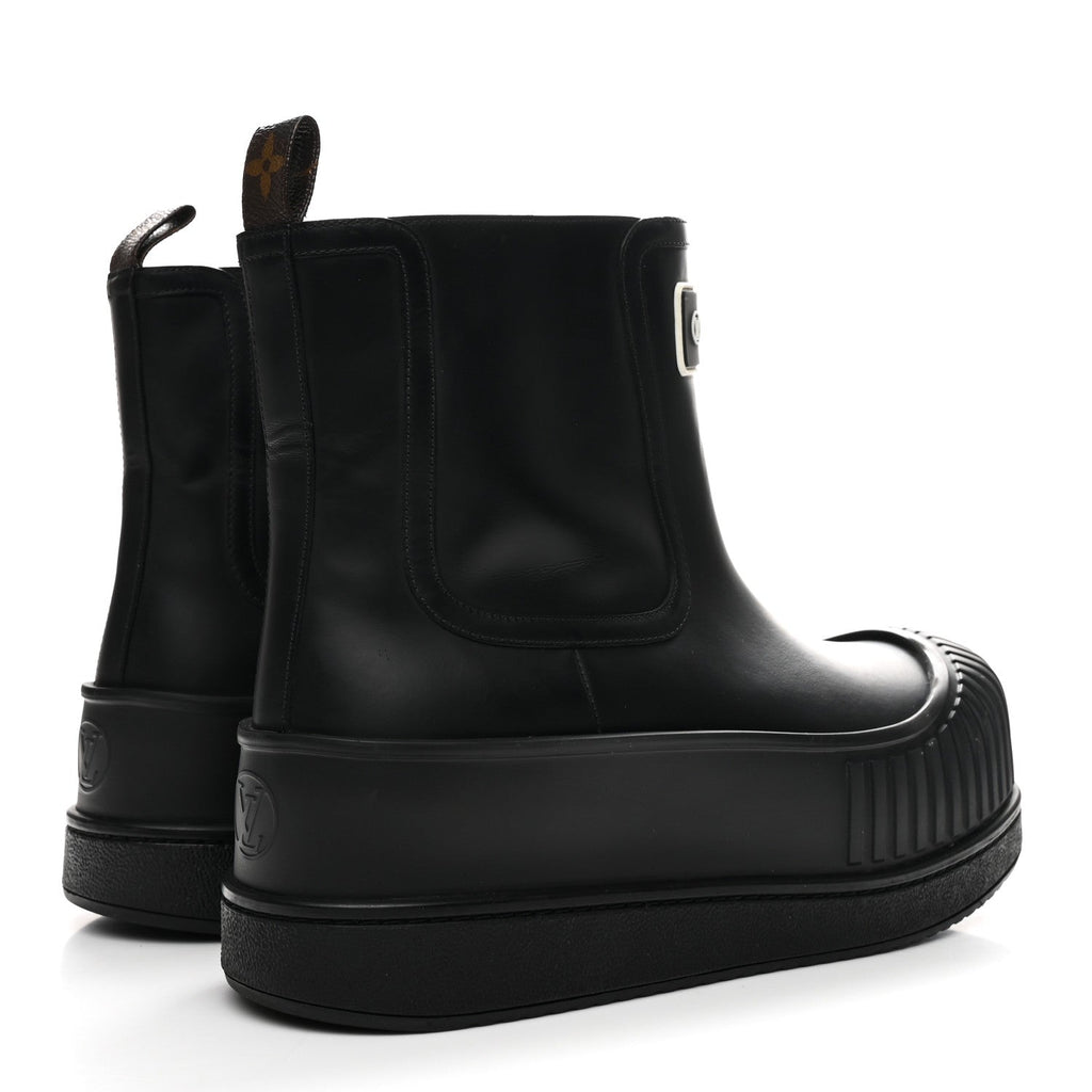 Calfskin Polar Flat Ankle Boots 41 Black £¨ Direct shipment via from wholesalehk.shop