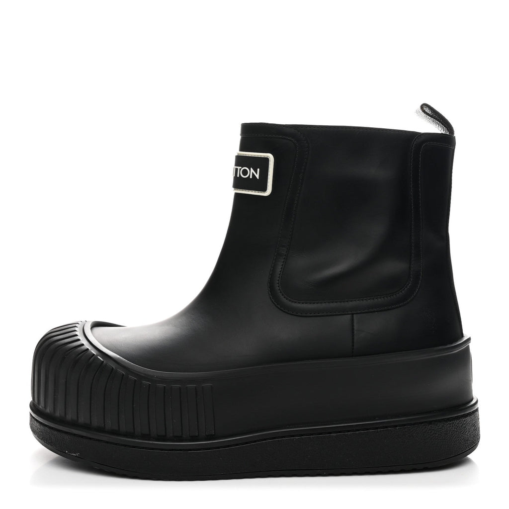 Calfskin Polar Flat Ankle Boots 41 Black £¨ Direct shipment via from wholesalehk.shop