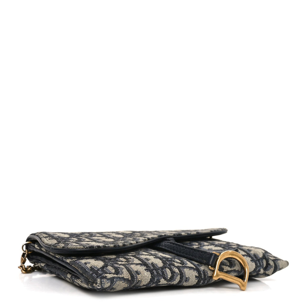 Oblique Small Saddle Chain Pouch Blue wholesalehk.shop