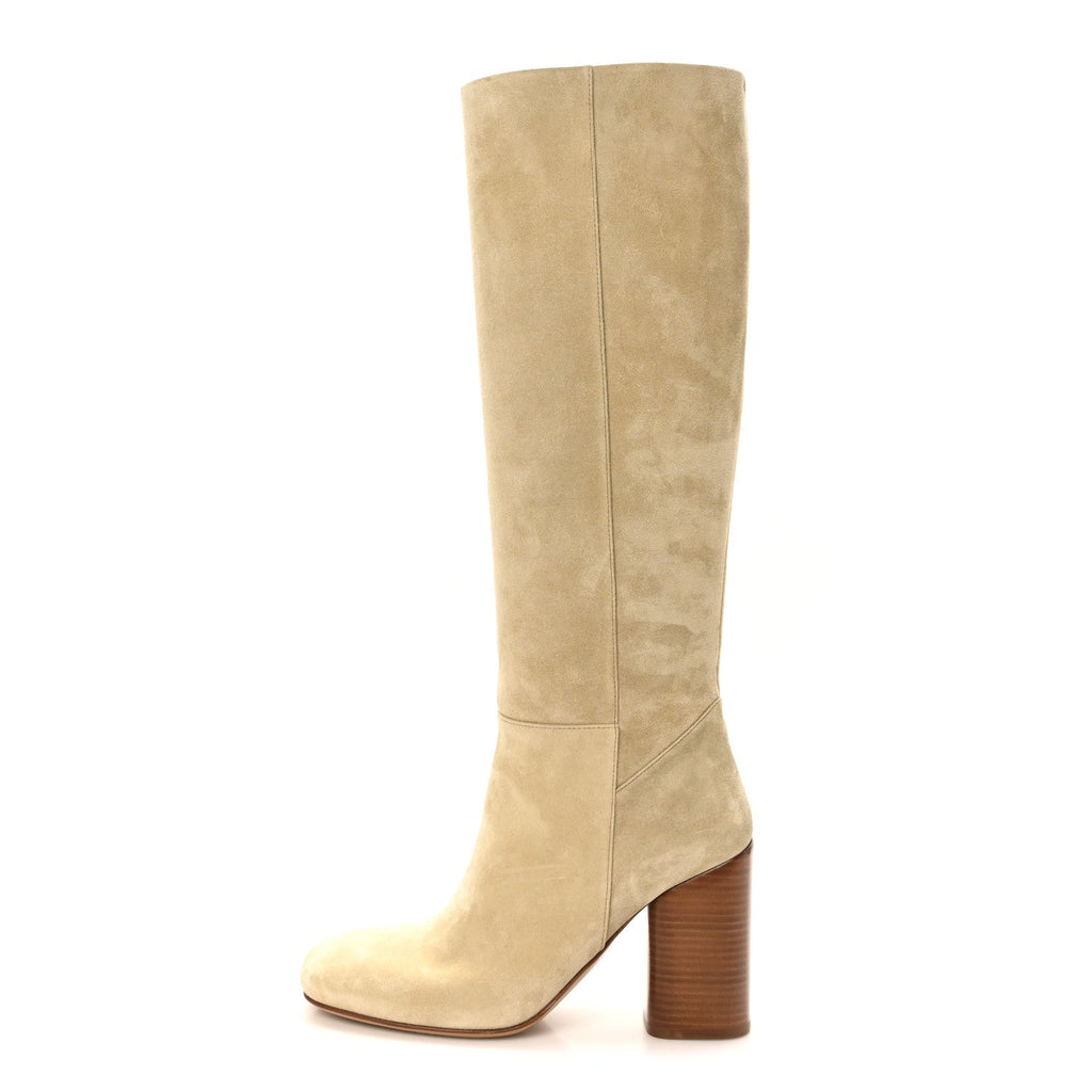 Suede Calfskin Lisiere 90 Boots 38 Beige Lin wholesalehk.shop