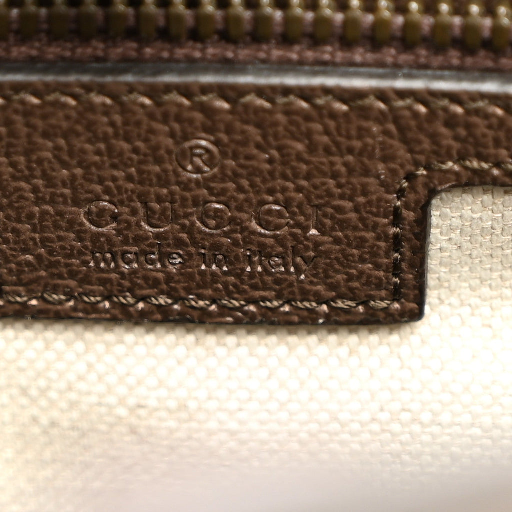 GG Supreme Monogram Textured Dollar Calfskin Web Medium Ophidia Tote Bag Beige Ebony wholesalehk.shop