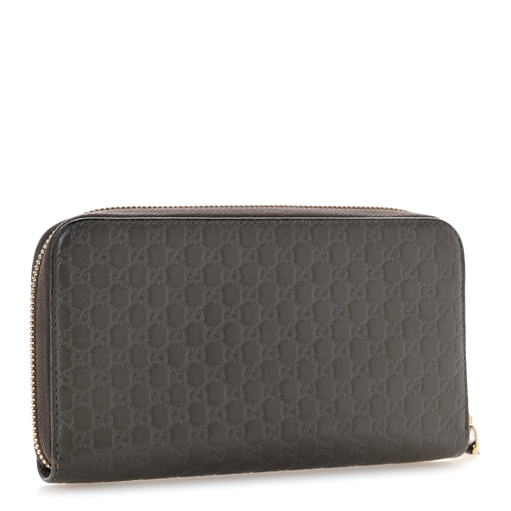 Microguccissima Zip Around Wallet Grey £¨ Direct shipment via from wholesalehk.shop