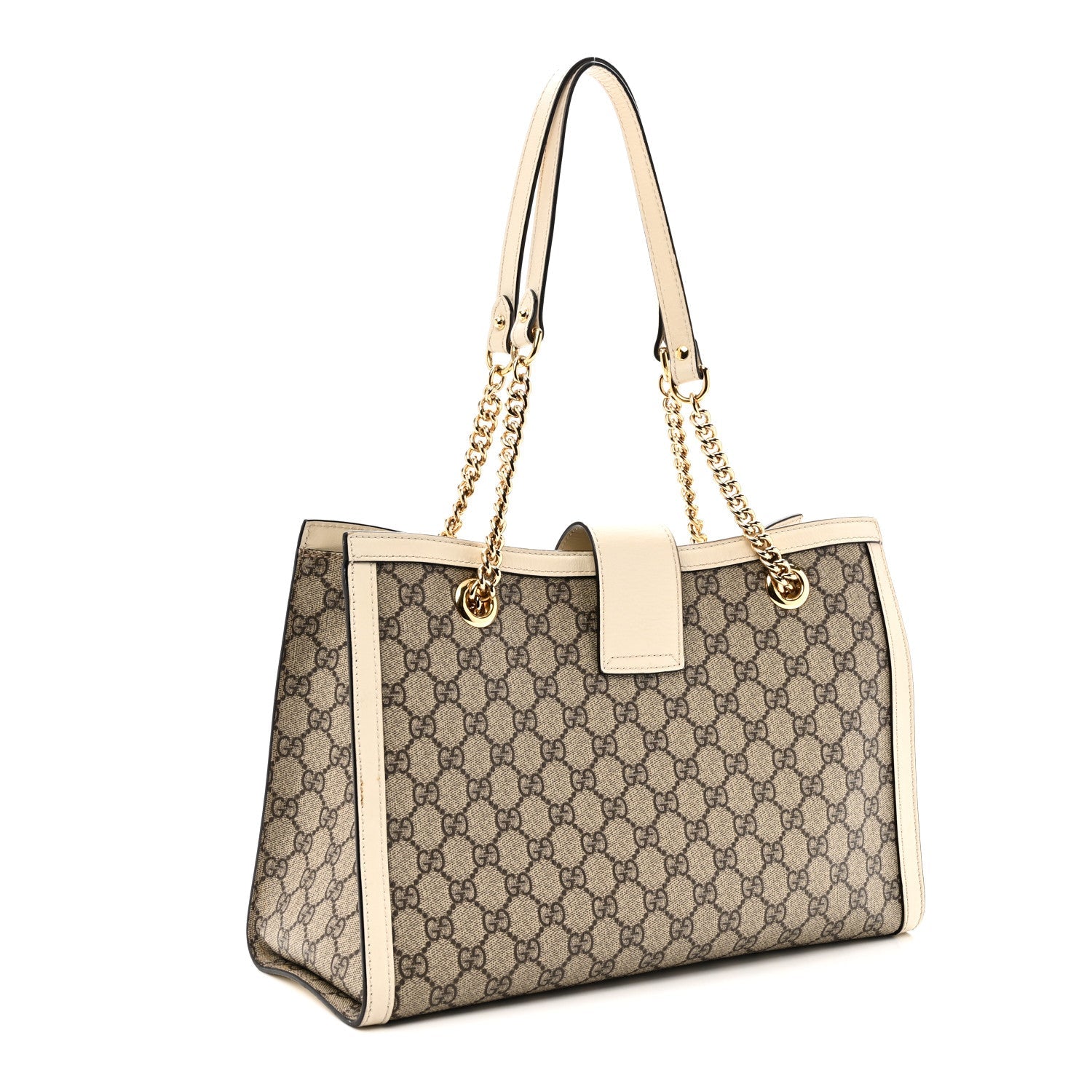 GG Supreme Monogram Medium Padlock Tote White £¨ Direct shipment via from wholesalehk.shop