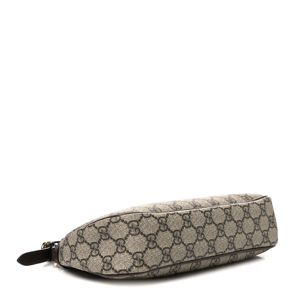 GG Supreme Monogram Textured Dollar Calfskin Small Ophidia Hobo Beige Ebony New Acero wholesalehk.shop