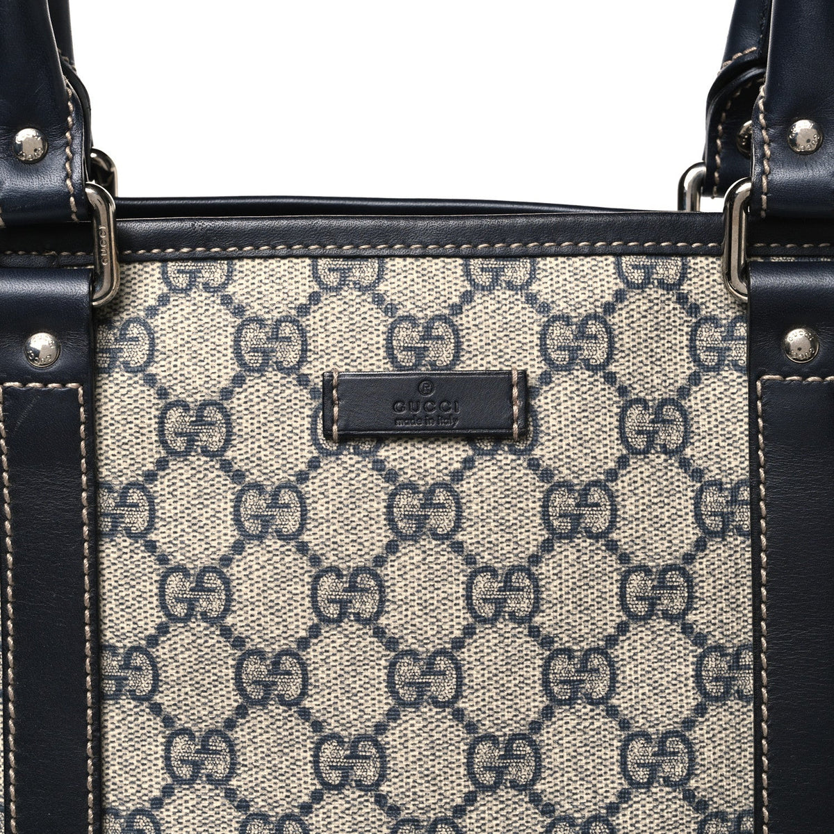 GG Plus Monogram Joy Vertical Tote Navy wholesalehk.shop