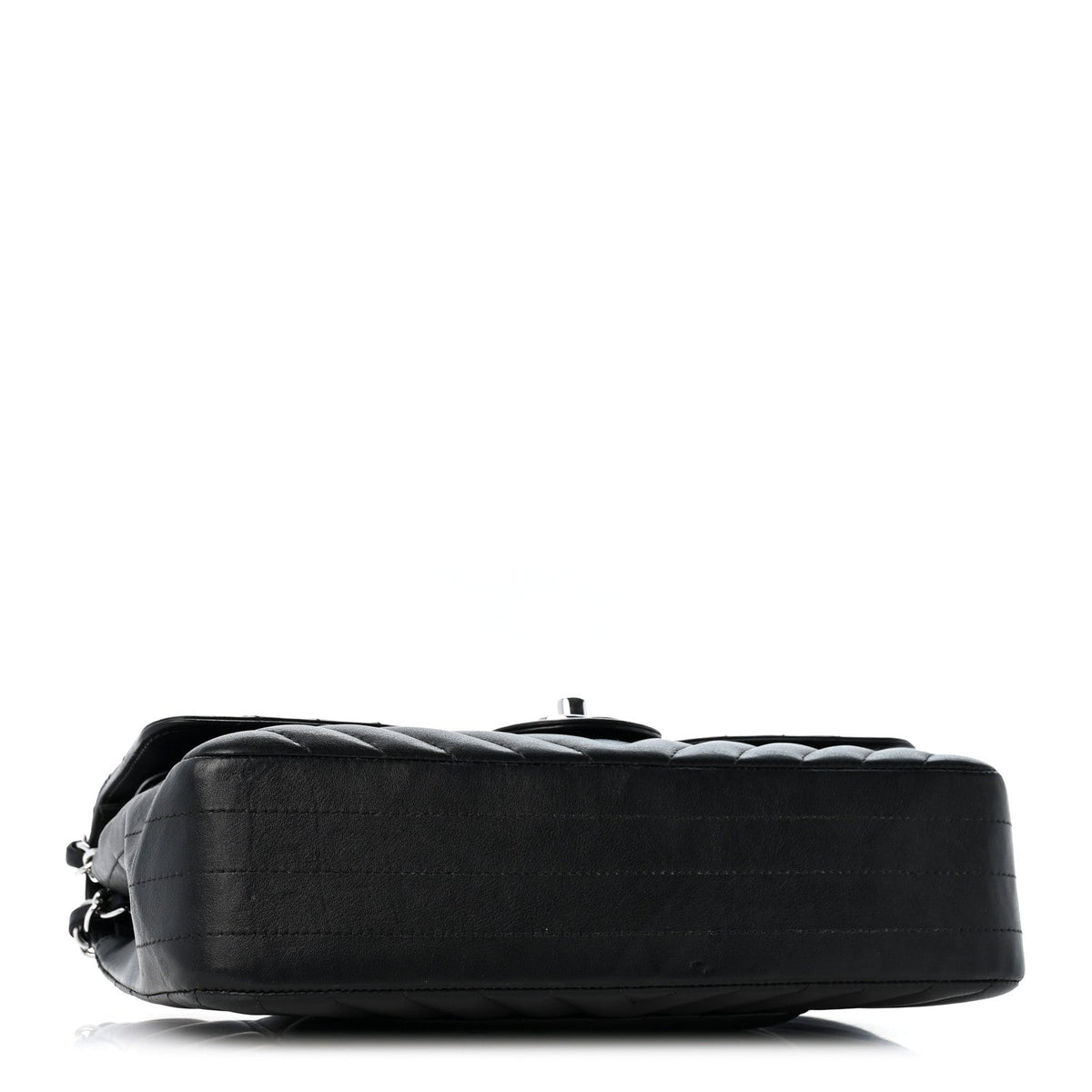 Lambskin Chevron Quilted Medium Double Flap Black wholesalehk.shop
