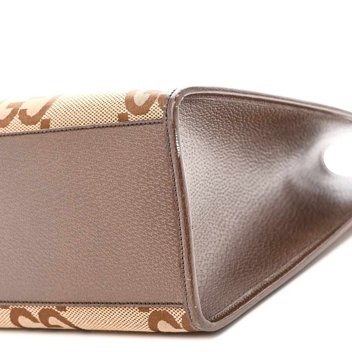 Monogram Jumbo GG Textured Dollar Calfskin Web Tote Bag Camel Ebony New Acero wholesalehk.shop