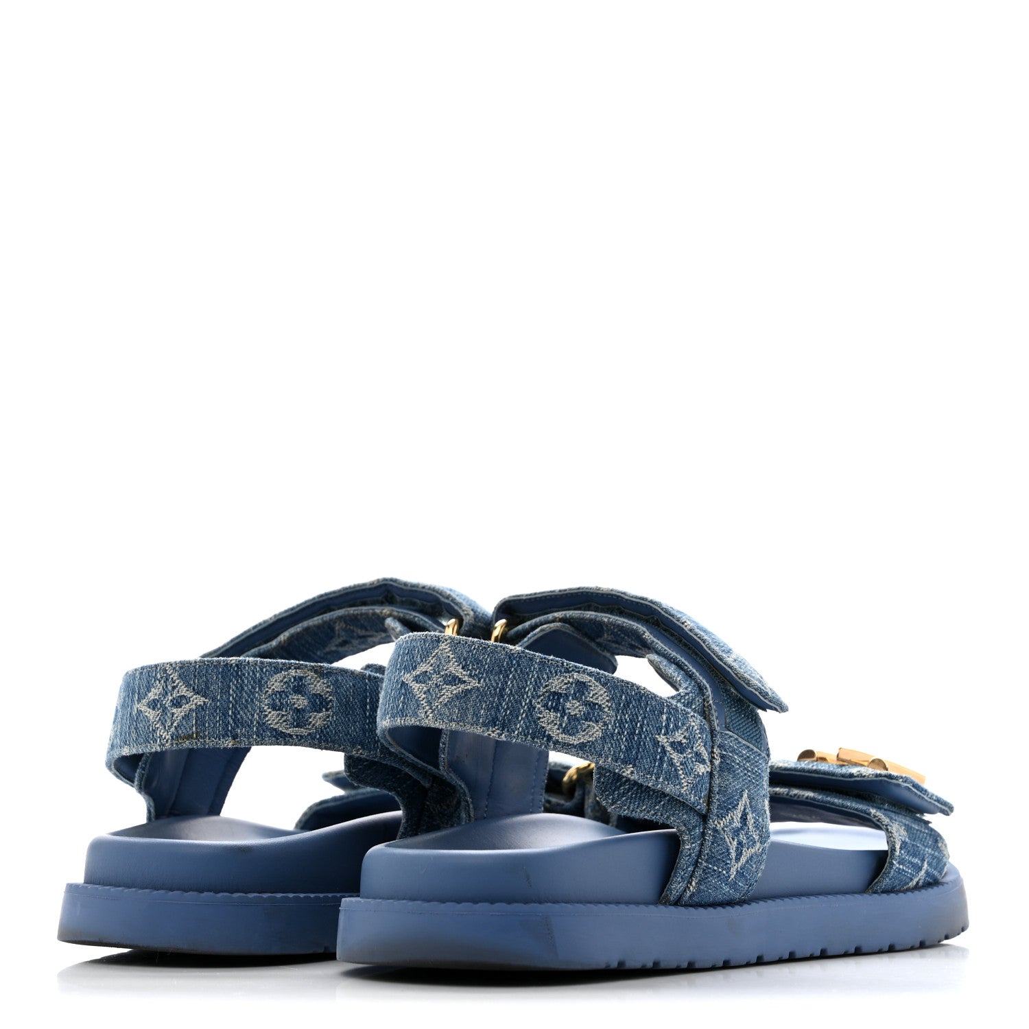 Denim Monogram LV Sunset Comfort Flat Sandals 37 Blue £¨ Direct shipment via from wholesalehk.shop