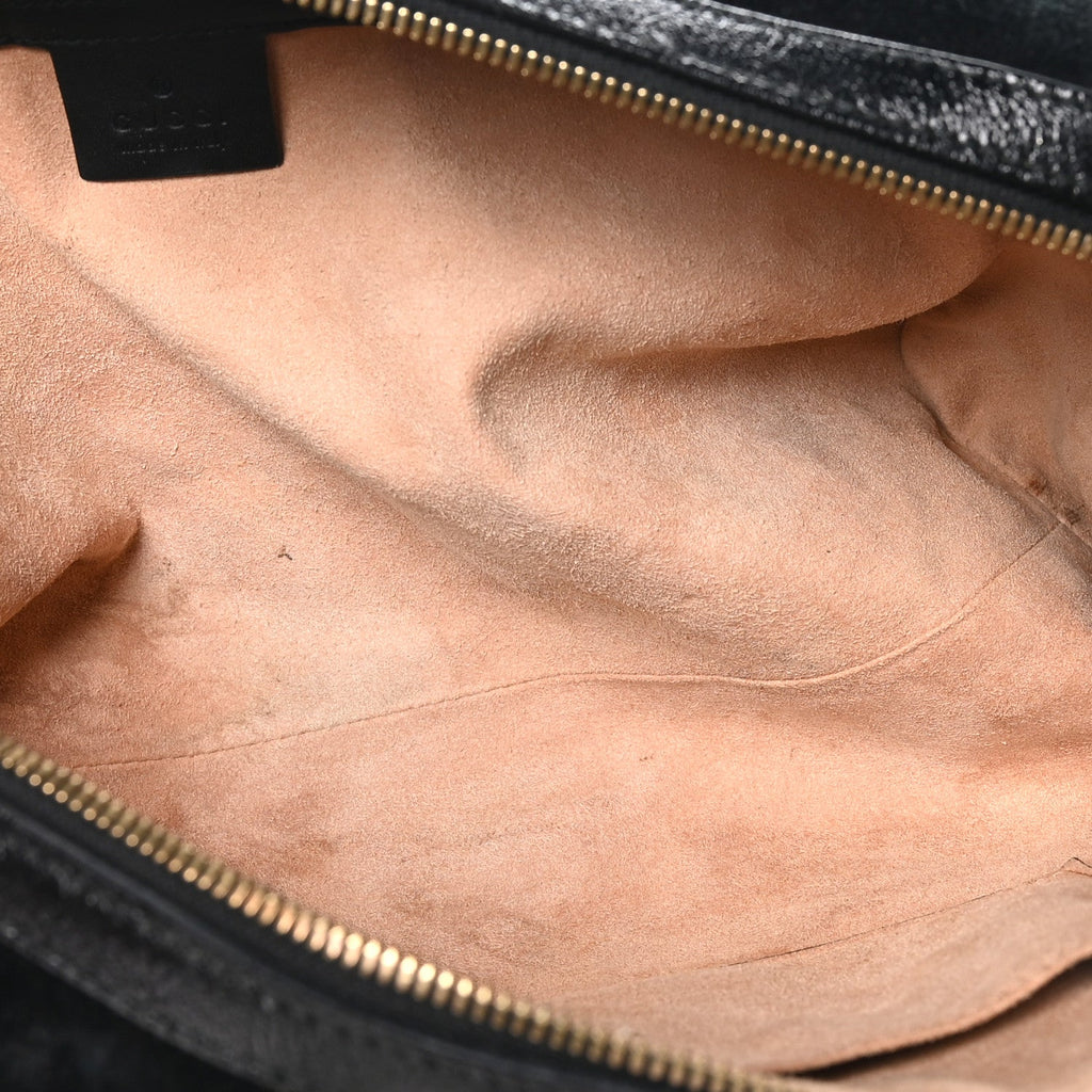 Suede Patent GG Web Medium Ophidia Boston Black wholesalehk.shop
