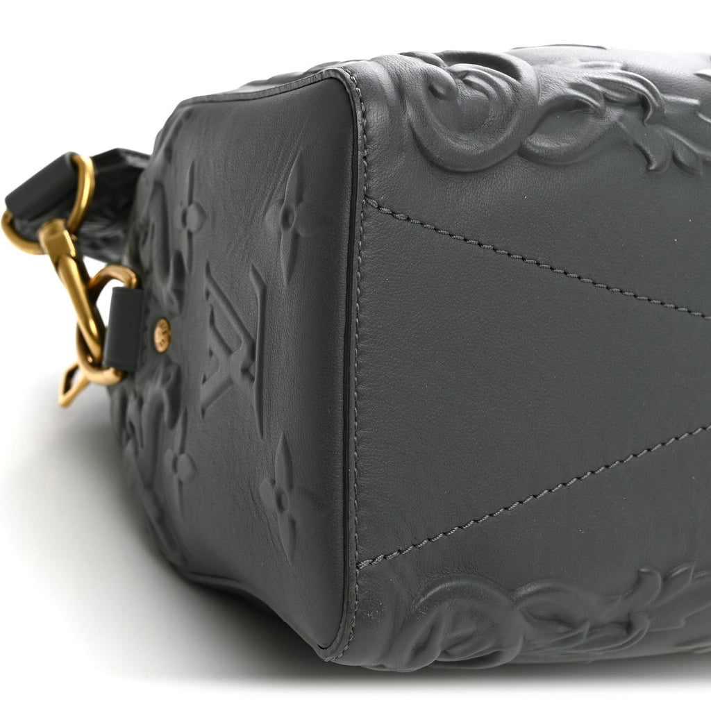 Calfskin Debossed Monogram Versailles City Keepall Dark Shadow Grey wholesalehk.shop