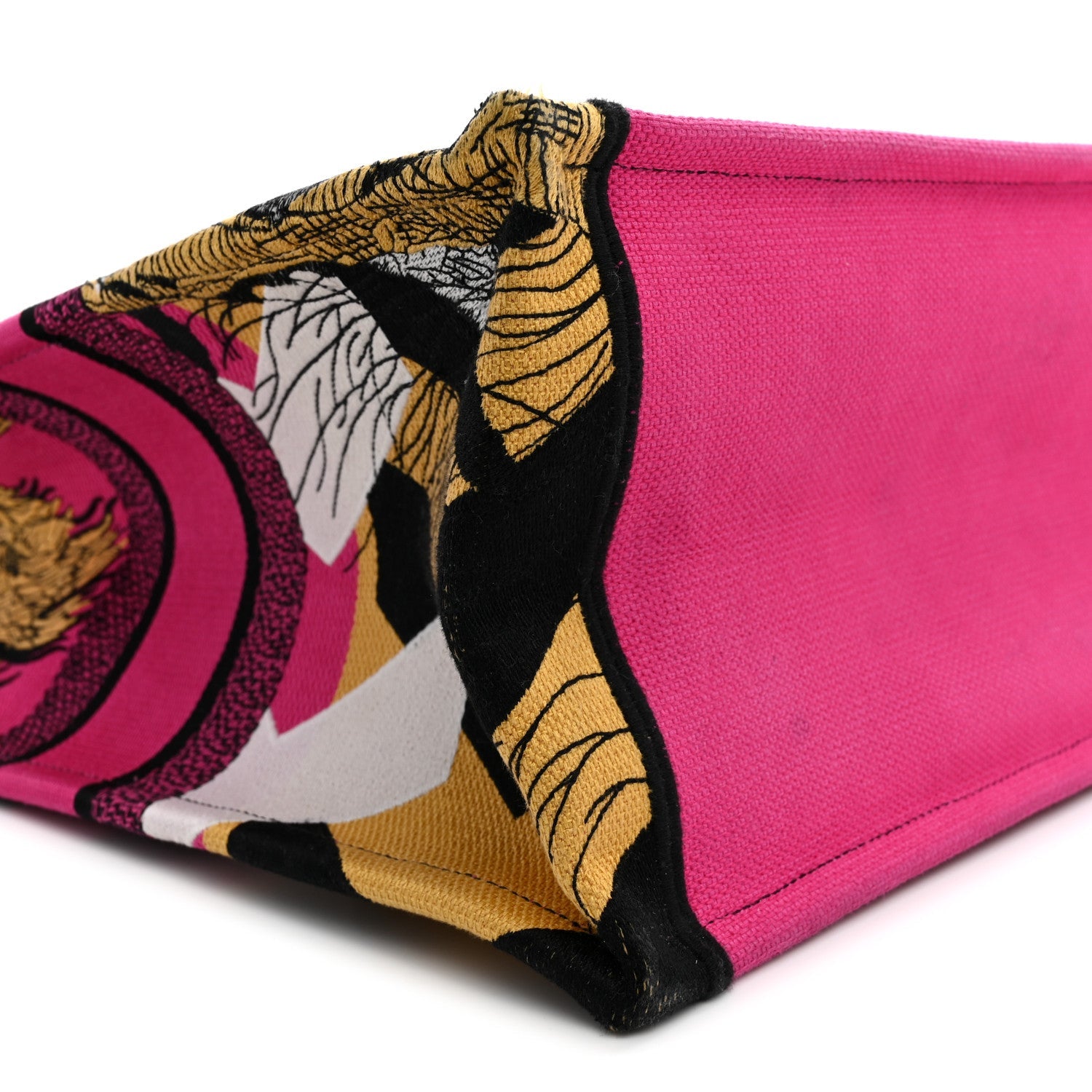 Canvas Embroidered Large Jungle Pop Book Tote Fuchsia Multicolor £¨ Direct shipment via from wholesalehk.shop