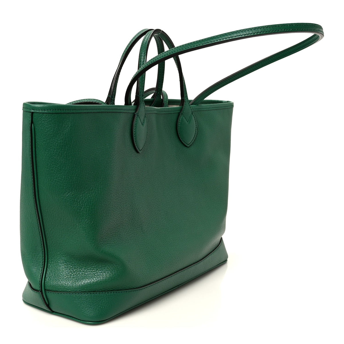 Textured Dollar Calfskin Medium Ophidia Shoulder Tote Bag Green wholesalehk.shop