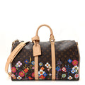 LV X TM Monogram Flowers Keepall Bandouliere 45 wholesalehk.shop