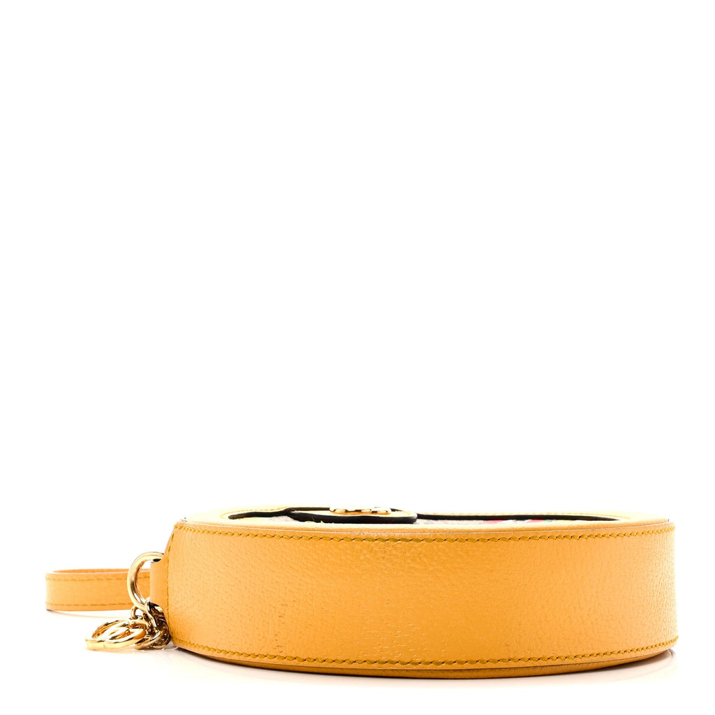 GG Supreme Monogram Flora Web Mini Ophidia Round Shoulder Bag Beige Multicolor Crop wholesalehk.shop