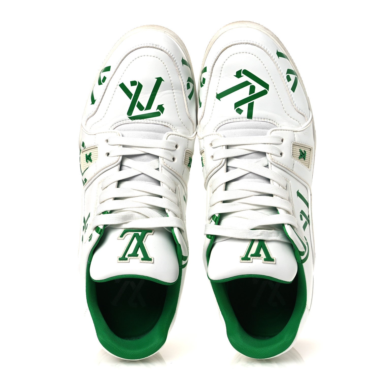 Mens LV Trainer Sneakers 10.5 Green £¨ Direct shipment via from wholesalehk.shop
