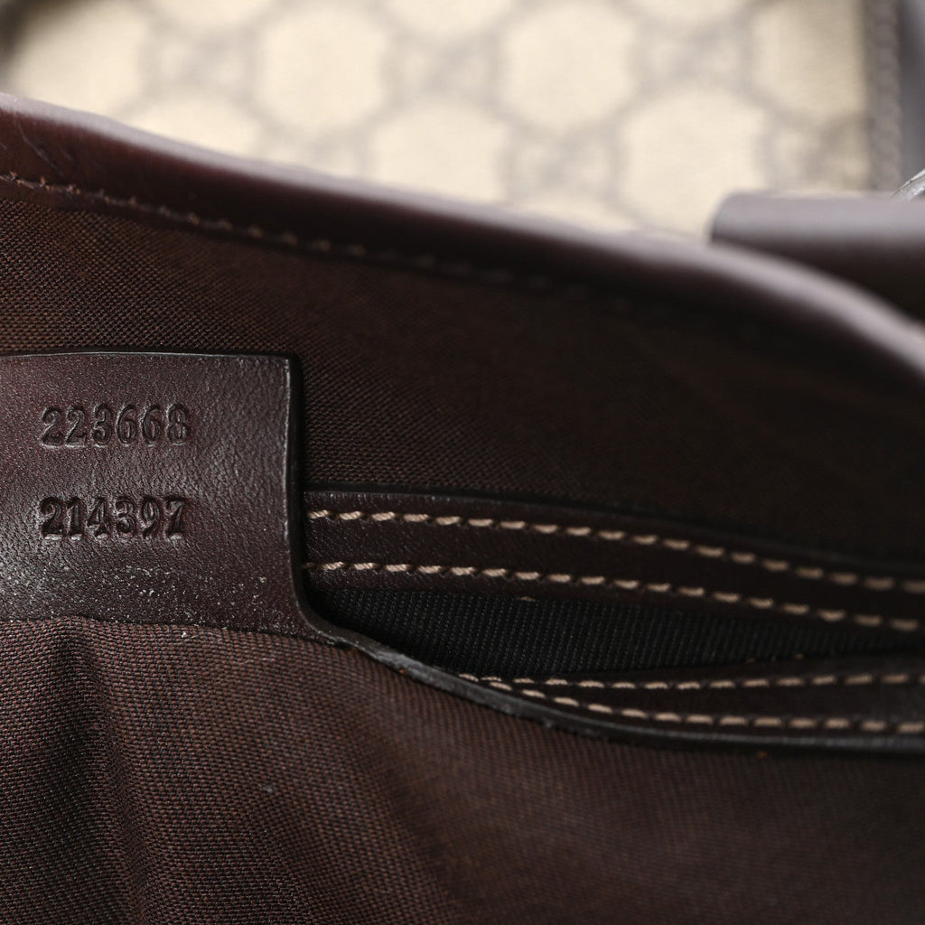 GG Plus Monogram Joy Vertical Tote Dark Brown wholesalehk.shop
