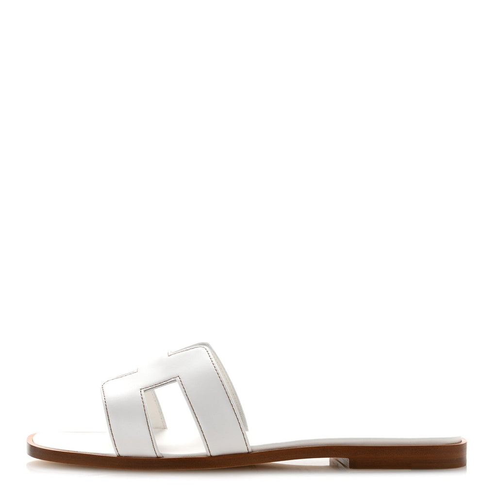 Box Calfskin Oran Sandals 36 White wholesalehk.shop