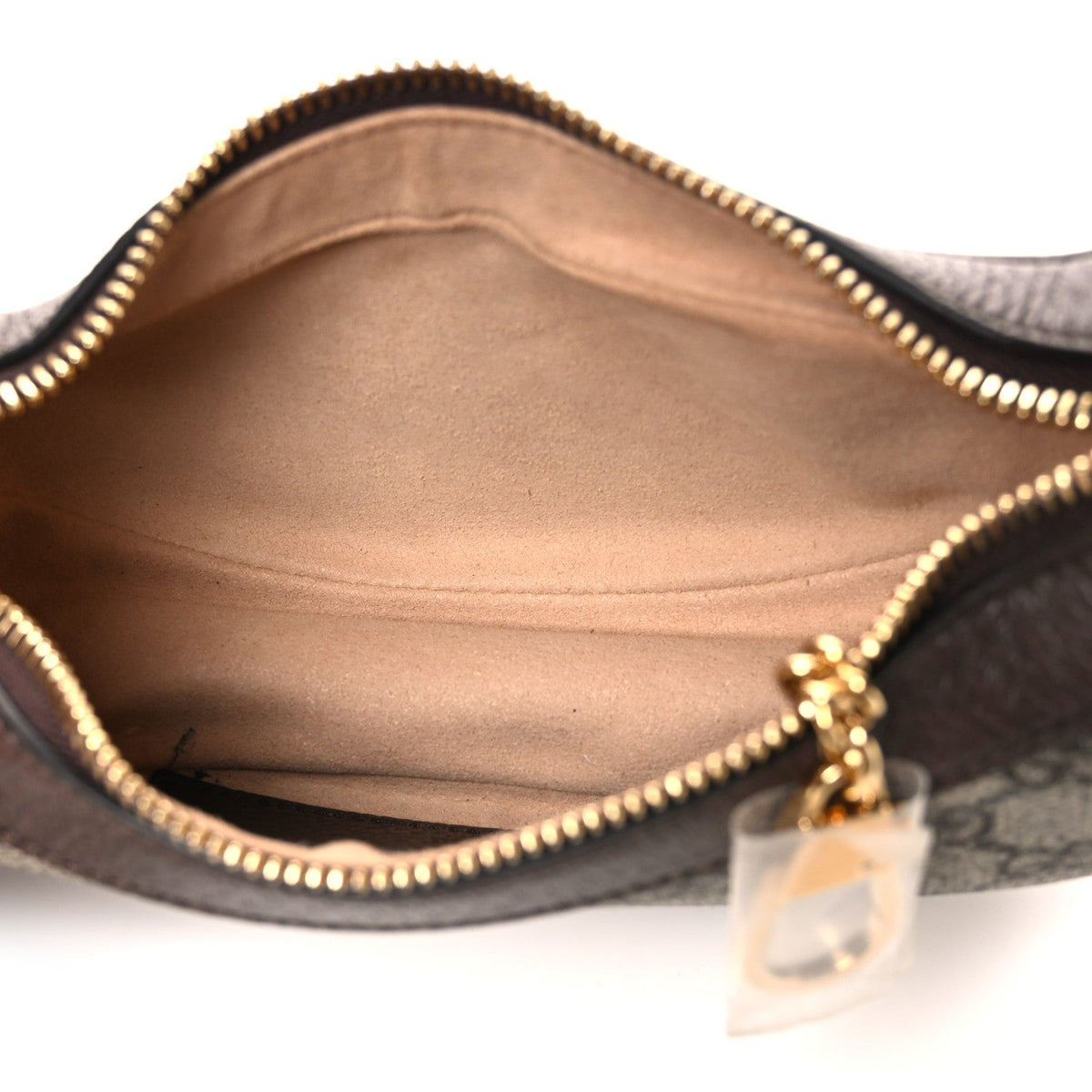 GG Supreme Monogram Textured Calfskin Web Mini Ophidia Half Moon Hobo Beige Ebony New Acero wholesalehk.shop